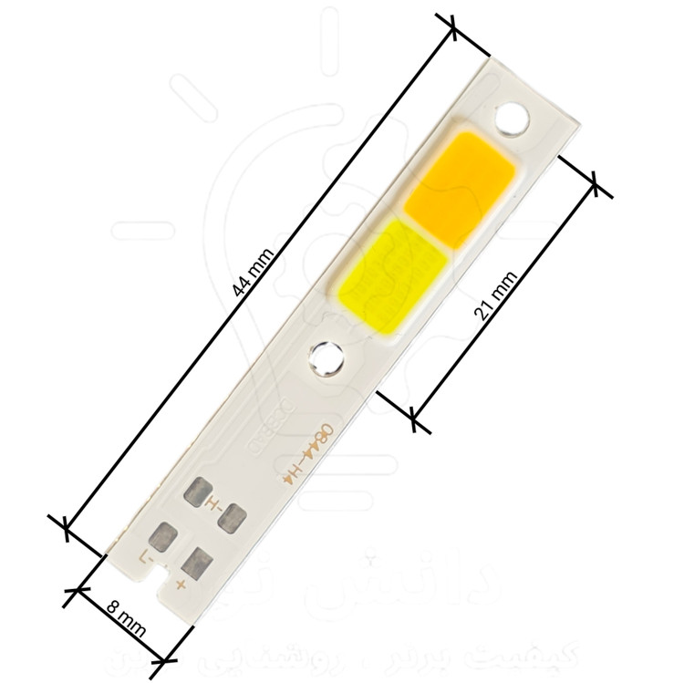 چیپ هدلایت سی او بی اچ چهار دو رنگ 30 وات * COB H4 - color headlight chip 30W