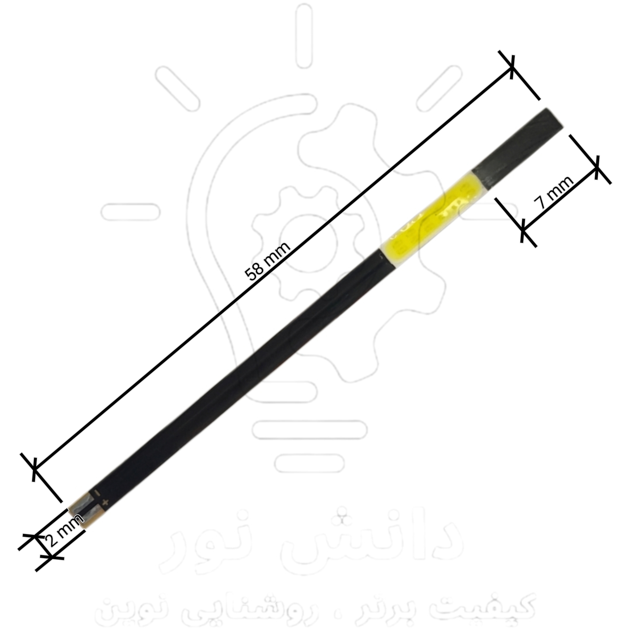 چیپ هدلایت سی او بی 9 ولت اسلیم * COB Slim headlight chip 9V