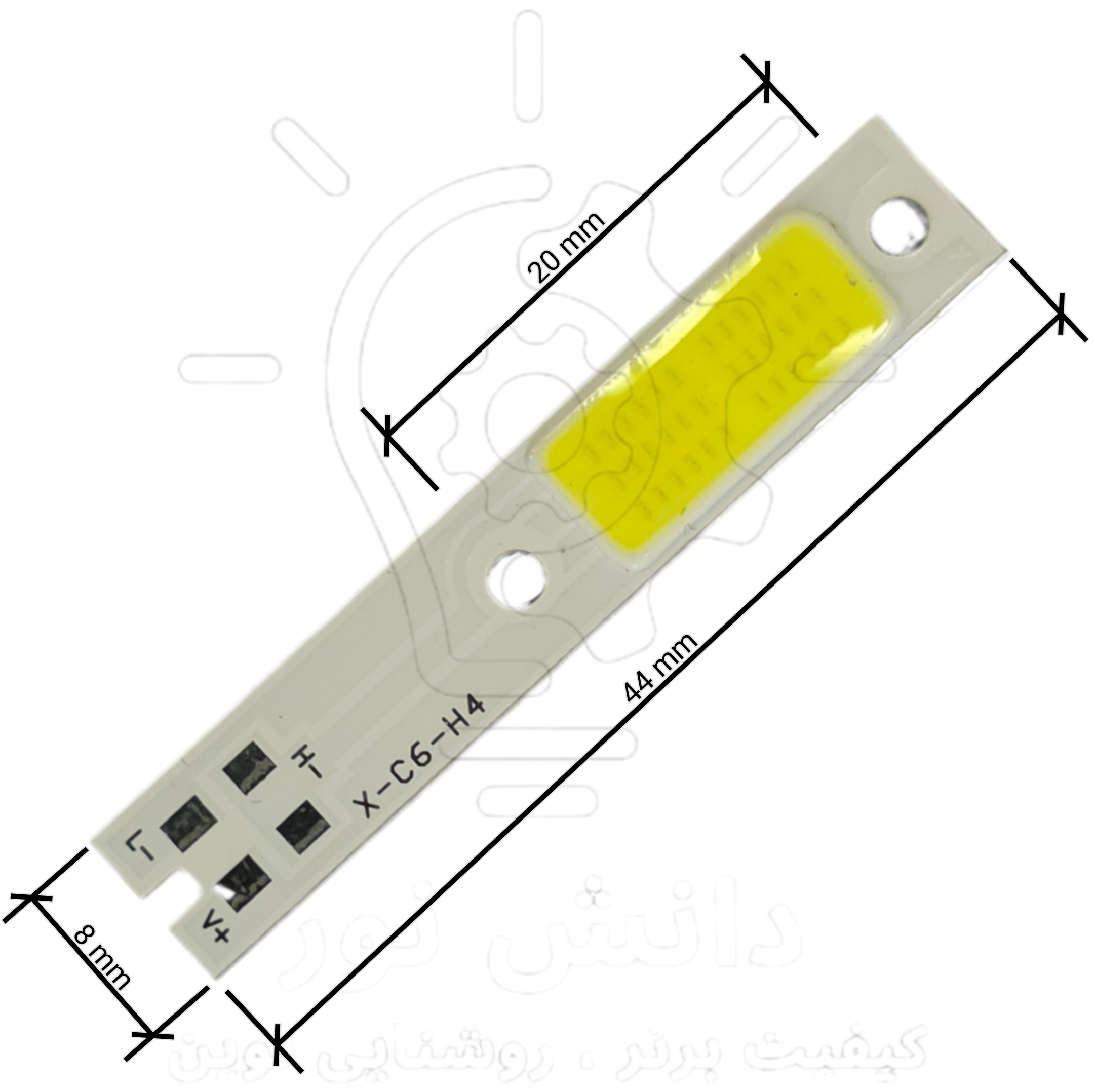 چیپ هدلایت سی او بی اچ چهار * COB H4 headlight chip 30W