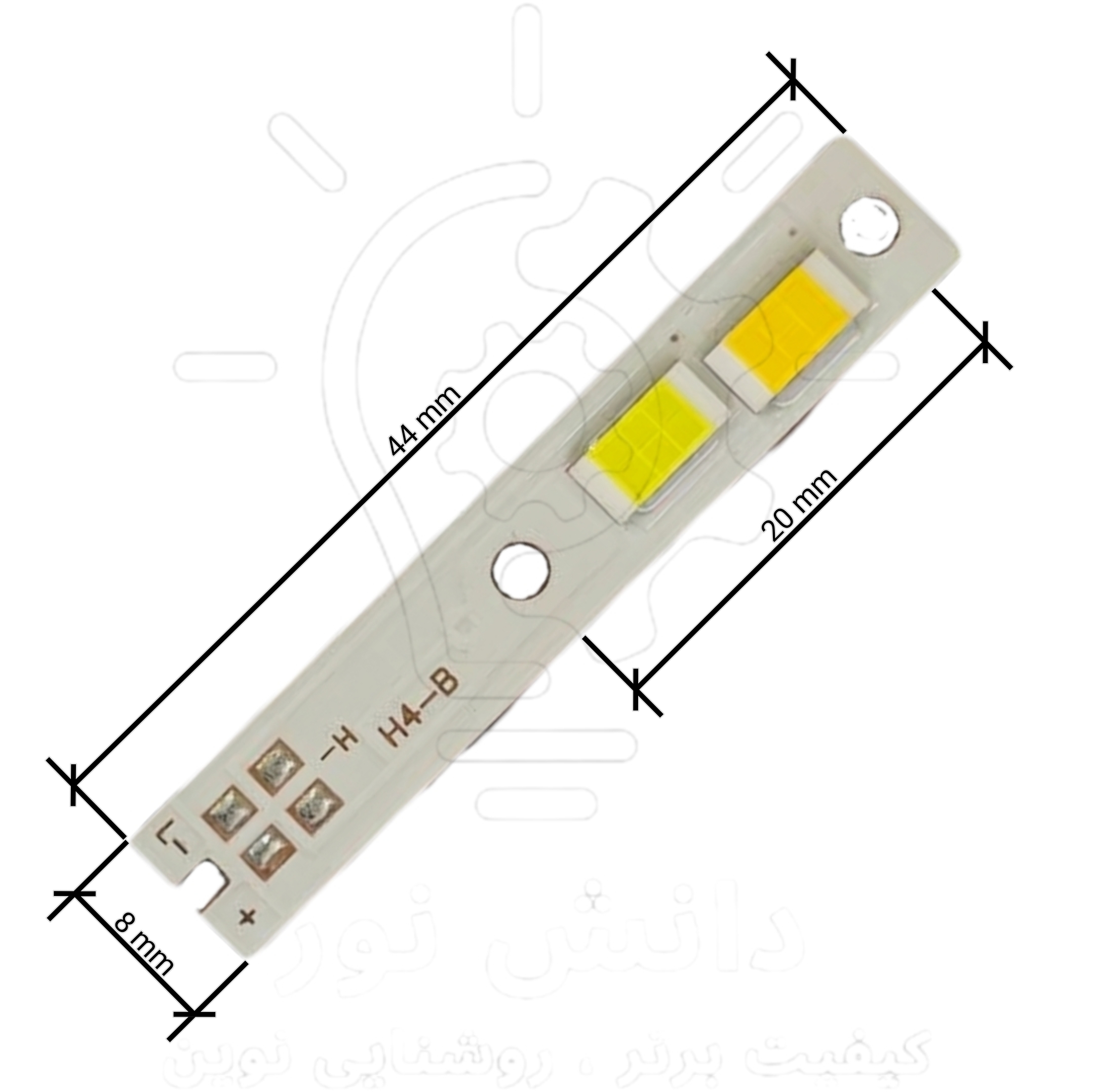 چیپ هدلایت اچ چهار دو رنگ 60 وات | 60W Dual-Color H4 Headlight Chip