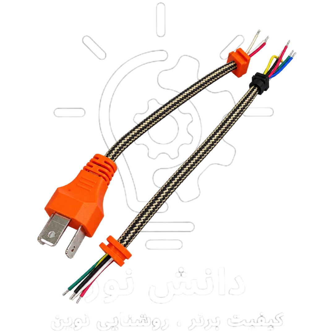 کابل هدلایت اچ چهار کامل * Complete H4 headlight wiring harness