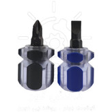 پیچ گوشتی مشتی دو سو و چهار سو * Stubby flat-head and Phillips screwdrivers